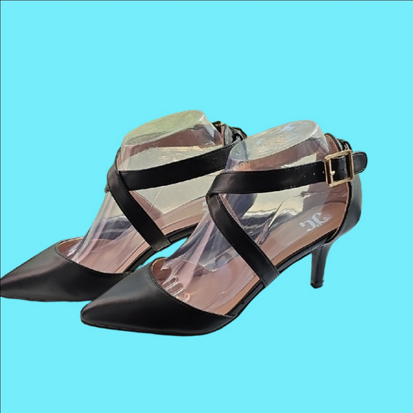 Shoes - Chic Black Strappy Heels